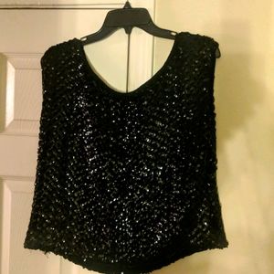 Sequined crop top